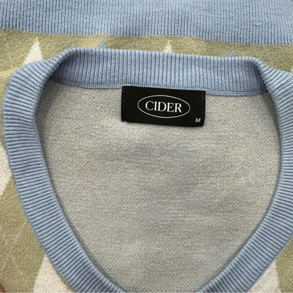 Cider Diamond Lattice Wool Cardigan Size Medium - Picture 7 of 8